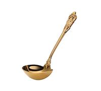 Pesfehhy 304 Stainless Steel Soup Ladle Cooking Tool Kitchen Accessories Gold Scoop Tablewares Gold Plated Soup Serving Spoon