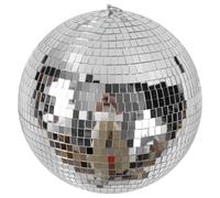 Pesfehhy 30cm Disco Light Mirror Ball, Stage Reflective Party Mirror Balls Silver with Hanging Rings for Dance, Birthday,Home