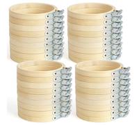 Pesfehhy 36Pieces 3Inch Embroidery Hoop Mini Embroidery Hoop Bamboo Round Hoop for DIY Craft Needlework, Sewing and Crafts 8cm