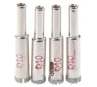 Pesfehhy 4 Pcs 10mm Dia Diamond Coated Drill Bit Marble Tile Glass Hole Saw Cutting Tool