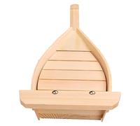 Pesfehhy 42X17X7.5Cm Japanese Cuisine Sushi Boats Sushi Tools Wood Handmade Simple Ship Sashimi Assorted Cold Dishes Tableware Bar