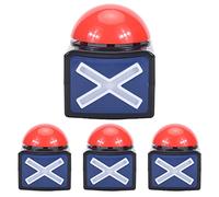 Pesfehhy 4PCS Game Answer Buzzer,Game Buzzer Alarm Sound Play Button with Light Trivia Quiz Got Talent Buzzer Game Toy for Kids