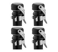 Pesfehhy 4Piece Champagne&Wine Bottle Stoppers Stainless Steel Leak Proof Keep Fresh Reusable Saver Silver