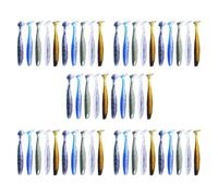Pesfehhy 50Piece Soft Lure Silicone Bait Sea Worm Swimbait Streamer Silicone Lure Fishing Accessories 5cm