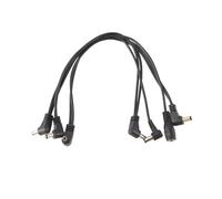 Pesfehhy 6 Ways Electrode Daisy Chain Harness Cable Copper Wire for Guitar Effects Power Supply Adapter Splitter black