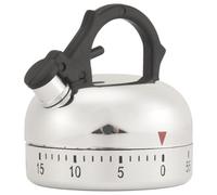Pesfehhy 60 Minute Counting Teapot Shaped Kitchen Cooking Alarm Clock Timer Mechanical
