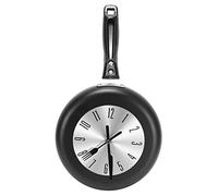 Pesfehhy 8 Inch Frying Pan Design Hanging Wall Clock Kitchen Metal Clock,Themed Wall Watch,for Home Room Decoration,Black