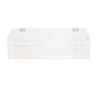 Pesfehhy Acrylic 24 Hooks Rotation Necklace Display Stand Pendant Display Organizer Holder Dust-Proof Jewelry Display Box