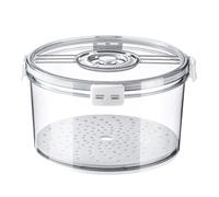Pesfehhy Airtight Bread Box Round Homemade Bread Storage Container Time Recording Bread Keeper for Homemade Bread Easy to Use