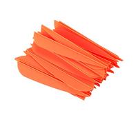 Pesfehhy Arrows Vanes 4 Inch Plastic Fletching for DIY Archery Arrows 50 Pack(Orange)