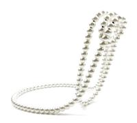 Pesfehhy Artificial Pearl Necklace Floating Wine Rack Metal Hanging Suspended Red Wine Rack Desktop Decorations