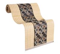 Pesfehhy Asian Style Bamboo Table Runner Retro Table Mat Suitable for Kitchen, Dining Room and Bedroom Decoration. Dark Brown