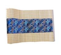 Pesfehhy Asian Style Bamboo Table Runner Retro Table Mat Suitable for Kitchen, Dining Room and Bedroom Decoration. Royal Blue