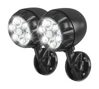 Pesfehhy Battery Motion Sensor Light Outdoor Battery Operated Motion Lights Outdoor 6 LEDs - 6000K Auto on Off 2Pack