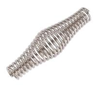 Pesfehhy BBQ Pit Grill 11cm Stainless Steel Handle Spring Wood Furnace Stove Smoker Silver