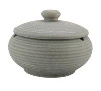 Pesfehhy Ceramic Ashtray with Windproof Lid for Indoor Outdoor Use -Light Blue