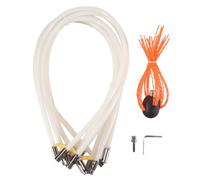 Pesfehhy Chimney Sweep Cleaning Brush Tool Kit and 8 Flexible Rods Snap Locking 45 Degree Angle By Drill for Fireplace Flue Home