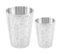 Pesfehhy Cocktail Shaker Boston Shaker 304 Stainless Steel Barra De Ferramentas Engraving Design Boston Cocktail Shaker Tin Set