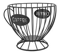 Pesfehhy Coffee Capsule Storage Basket Coffee Cup Basket Coffee Pod Organizer Holder Coffee Pod Holder Coffee Accessories (Black)