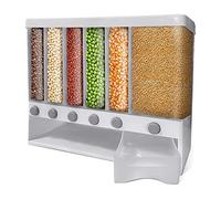 Pesfehhy Dry Food Dispenser Cereal Container-Rice Dispenser 22 Pounds Pantry & Kitchen Storage Bucket (White)