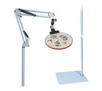 Pesfehhy Embroidery Hoop Holder Lap Stand- Holder Stand Metal Embroidery Holder Stand Adjust for Embroidery Hoops Easy Install B