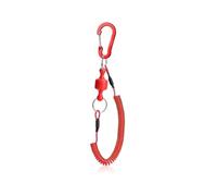 Pesfehhy Fixed Rope Fishing Strong Magnetic Steel Wire Anti-Iost Coil Lanyard 1.5M for Fishing Gear Protection Red 1 Piece