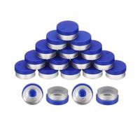 Pesfehhy Flip Off Caps, 200PCS Burr-Free Flip Off Top Caps Seals Flip Off Seals Caps Cover Blue, 20mm