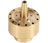 Pesfehhy Fountain Nozzle Heads,Brass Column Multi Direction Jet Pond Fountain Water Sprinkler Head Garden(3/4 inch)