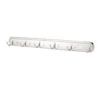 Pesfehhy Household Metal Wall Mounted 6 Hooks Towel Rack Hanger 15" Long