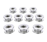 Pesfehhy Idler Timing Pulley Bearing 20T(20 Tooth) 5mm Bore 20 Teeth Suitable For 6mm Belt Reprap 3D Printer(10Pcs)