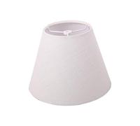 Pesfehhy Lamp Shade Linen Fabric White Lamp Shade Small 5 Inch Top Diameter x 9 Inch Bottom Diameter x 7 Inch Tall (White with Gold Threads)