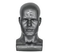 Pesfehhy Male Mannequin Head Professional Manikin Head for Display Wigs Hats Headphone Mask (Grey)