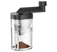 Pesfehhy Manual Coffee Grinder, Cone Mill Suitable for Coffee Beans and Spices, Adjustable Espresso Grinder 25G Hopper Easy to Use Transparent+Black