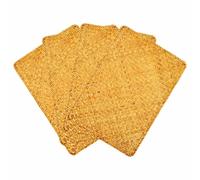 Pesfehhy Pack of 4, Natural Seagrass Place MatHand-Woven Rectangular Rattan Placemats Straw Tea Cup Mat Potholder
