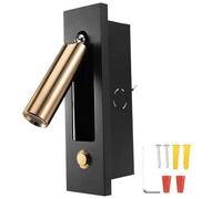 Pesfehhy Reading Lights,Headboard Wall Light Reading Light Recessed Push Switch Wall Lamps for Living Room, Bedroom