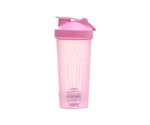 Pesfehhy Shaker Cup Sports Portable Convenient Stirring Cup 600Ml Plastic Shakers Bottle Adults Easy to Use Pink