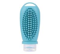 Pesfehhy Silicone Travel Refillable Empty Bottle with Cleansing Brush Lotion Cosmetics Containers for Travel, B