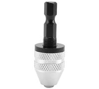 Pesfehhy Silver+Black 6mm Keyless Drill Bit Chuck Quick Change Adapter Converter Hex Shank