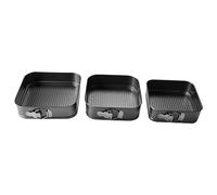 Pesfehhy Square Springform Dessert Pan Nonstick Leakproof Cake Pan Bakeware Cheesecake Pan, Baking Cheesecake Pans Set 3 Pcs/Set