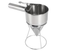 Pesfehhy Stainless Steel Hand-Held Funnel Dispenser Octopus Pellets Funnel Tool Hand-Held Mixing Batter Separator