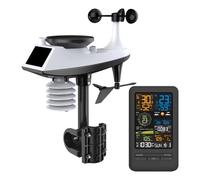 Pesfehhy Tuya Weather Station Alarm Wifi Digital Wind Speed Direction Rainfall Light Index Air Quality Temperature Humidity Meter