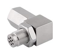 Pesfehhy Universal O2 Oxygen Sensor Adapter 90° Degree 02 Bung Extension Catalytic Extender Spacer M18X1.5 Car Fix Check Engine