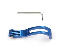 Pesfehhy Up-Warping Folding Bicycle Front Fork Lamp Bracket Bicycle Lamp Extension Bracket Aluminum Alloy Extension Fittings Blue