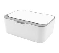 Pesfehhy Wet Wipe Dispenser,Baby Napkin Storage Box Holder Container Dust-Proof Wet Tissue Box for Home, Office (Gray)
