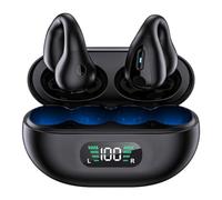 Pesfehhy WirelessBluetooth Headset Does Not Enter the Ear Bone Conduction Clip-Ear Motion Noise Reduction Running WaterproofB