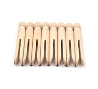 Pesfehhy Wood Clothes Pins Pegs Old School 50 Count Round Clothespins Weather Peg Dolls Traditional Peg