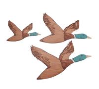 Pesfehhy Wooden Ducks Wall Decor Rustic Flying Birds Wall Decor Carved Wood Wall Art for Home