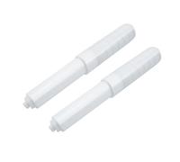 Peslogy 2 PCS Toilet Paper Holder Spring Loaded Roller Replacement, Plastic Toilet Paper Holder for Bathroom (White)