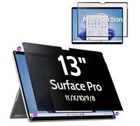 Peslv Privacy Screen for 13 Inch Surface Pro 11/10/9/8/X, MagicSuction™ Removable Anti Spy Black Protector, Glare Blue Light Filter for Microsoft Laptop Computer Monitor