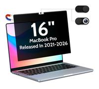 Peslv Privacy Screen MacBook Pro 16 Inch (2021-2023, M1, M2, M3) -A2991/A2485/A2780, Magnetic Removable Matte Anti Blue Light Glare Filter 16inch Privacy Screen Protector for Mac Pro 16.2" Laptop